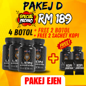 Pakej D - 4 Botol Free 2 Botol + 2 Kopi