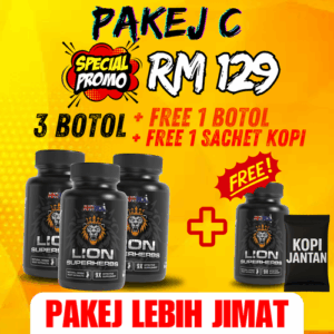 Pakej C - 3 Botol Free 1 Botol + 1 Kopi
